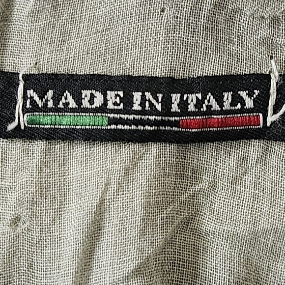 Wool, Mohair and Linen, Sage & Gold Metallic Knit Top With Sequin/Painted Star - Picture 9 of 15